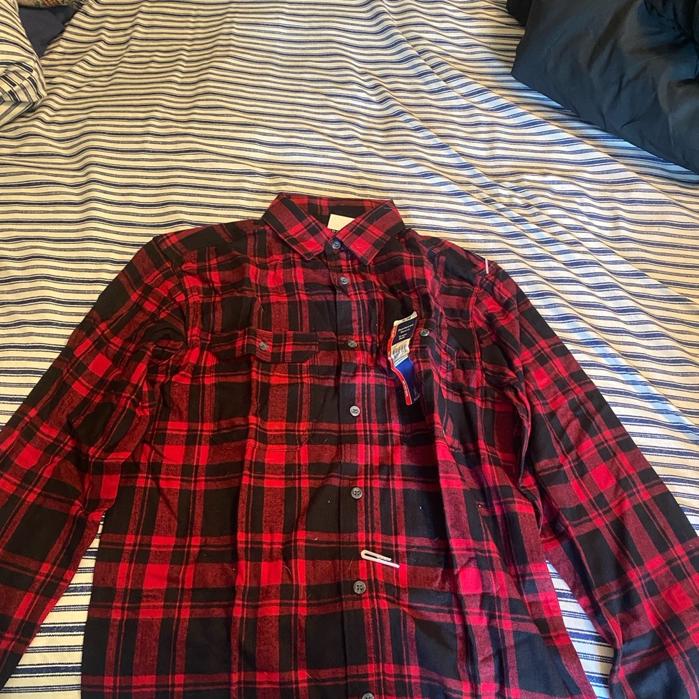 George Red and Black Casual Button Down Shirt